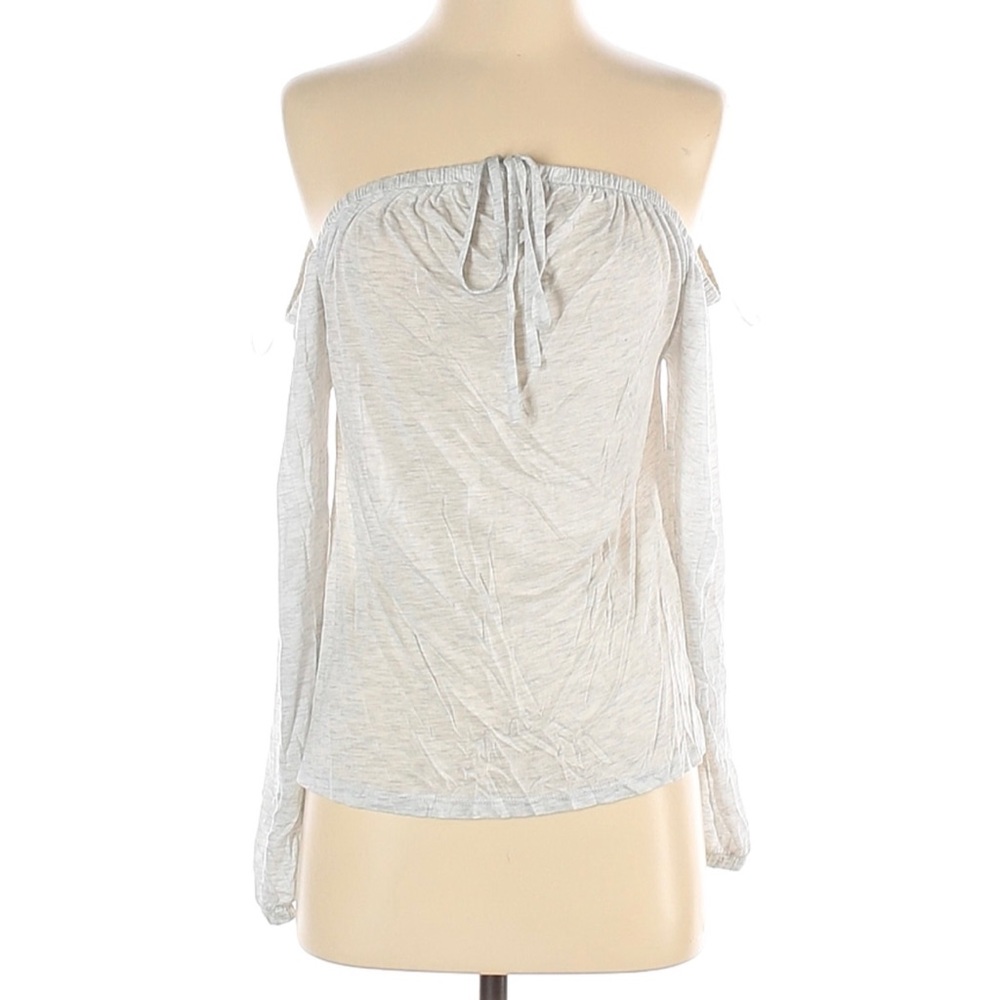 CUPCAKES and CASHMERE Off The Shoulder Tie Long Sleeve Casual Top Size Small NWT